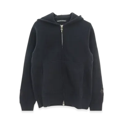Chrome Hearts Sleeve Cross Patch Zip Up Hoodie "Black"