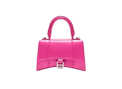 BALENCIAGA Acid Hourglass Small Handbag "Fuchsia"