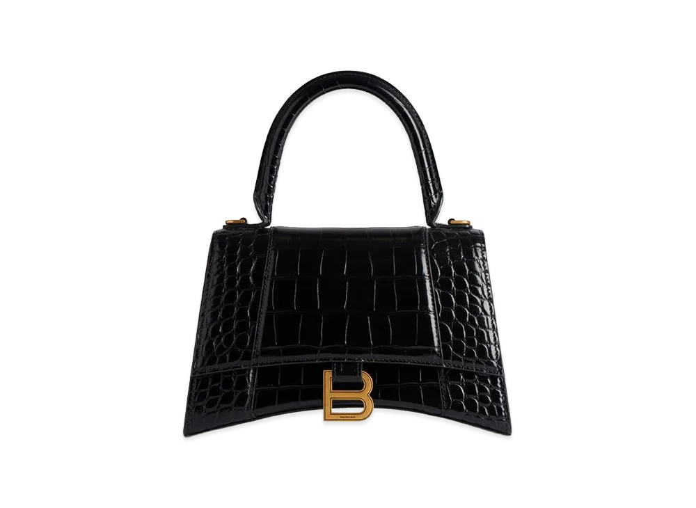 BALENCIAGA Women's Hourglass Handbag Small "Black"