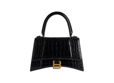BALENCIAGA Women's Hourglass Handbag Small "Black"
