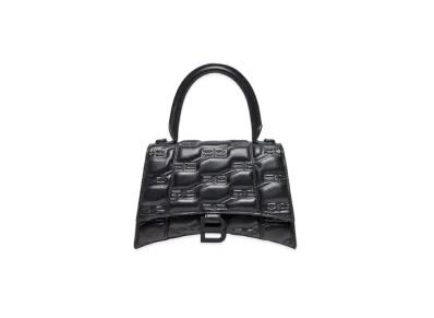 BALENCIAGA Hourglass Small Handbag BB Monogram "Black"