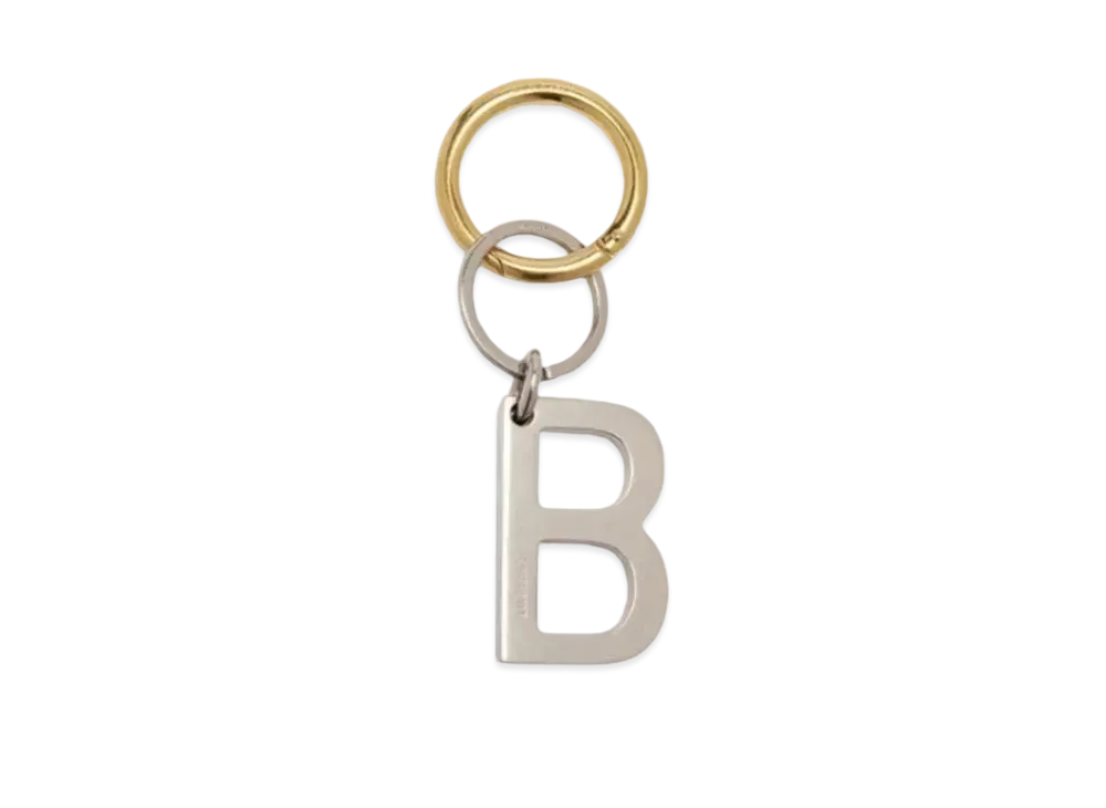 BALENCIAGA B Keychain "Silver"