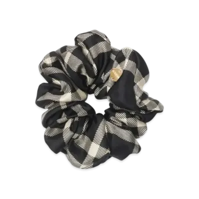 Burberry Check Silk Scrunchie "Black/Calico"