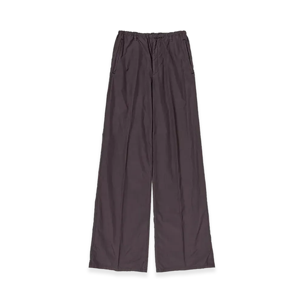 AURALEE Women's Garment-Dyed Finx Shuttle Weather Drawstring Pants "Dark Brown"