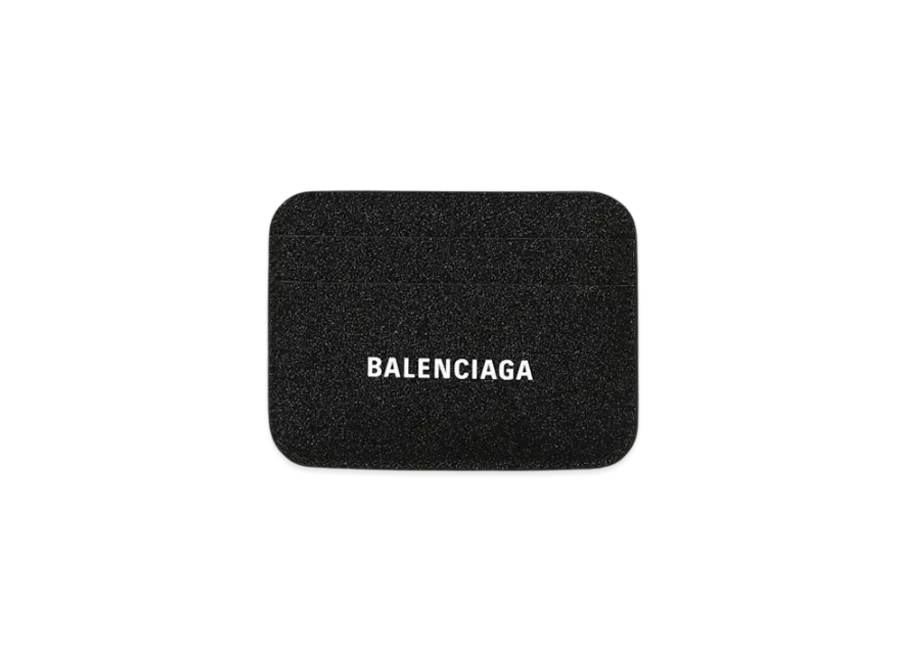 BALENCIAGA Cash Glitter Cash Card Holder "Black"