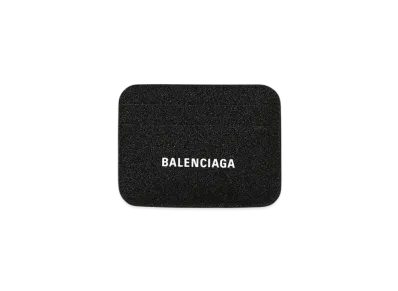 BALENCIAGA Cash Glitter Cash Card Holder "Black"