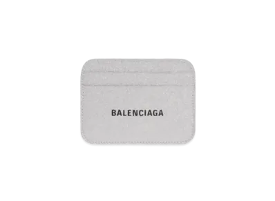 BALENCIAGA Cash Card Holder Sparkling Fabric "Silver"