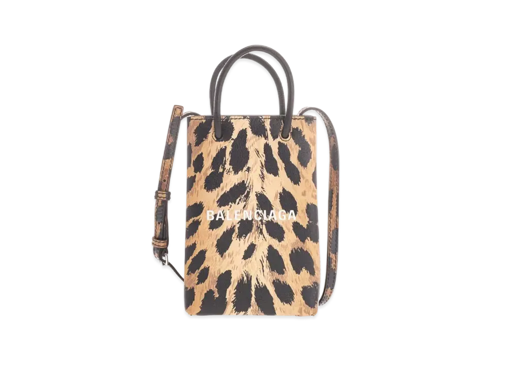 BALENCIAGA Leather Handbag "Beige/Black"