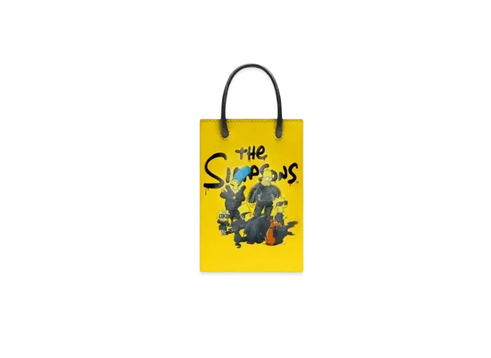 BALENCIAGA The Simpsons Shiny Box Cowhide Shopping Mini Mobile Phone Bag