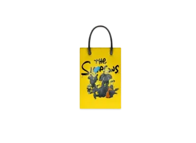 BALENCIAGA The Simpsons Shiny Box Cowhide Shopping Mini Mobile Phone Bag