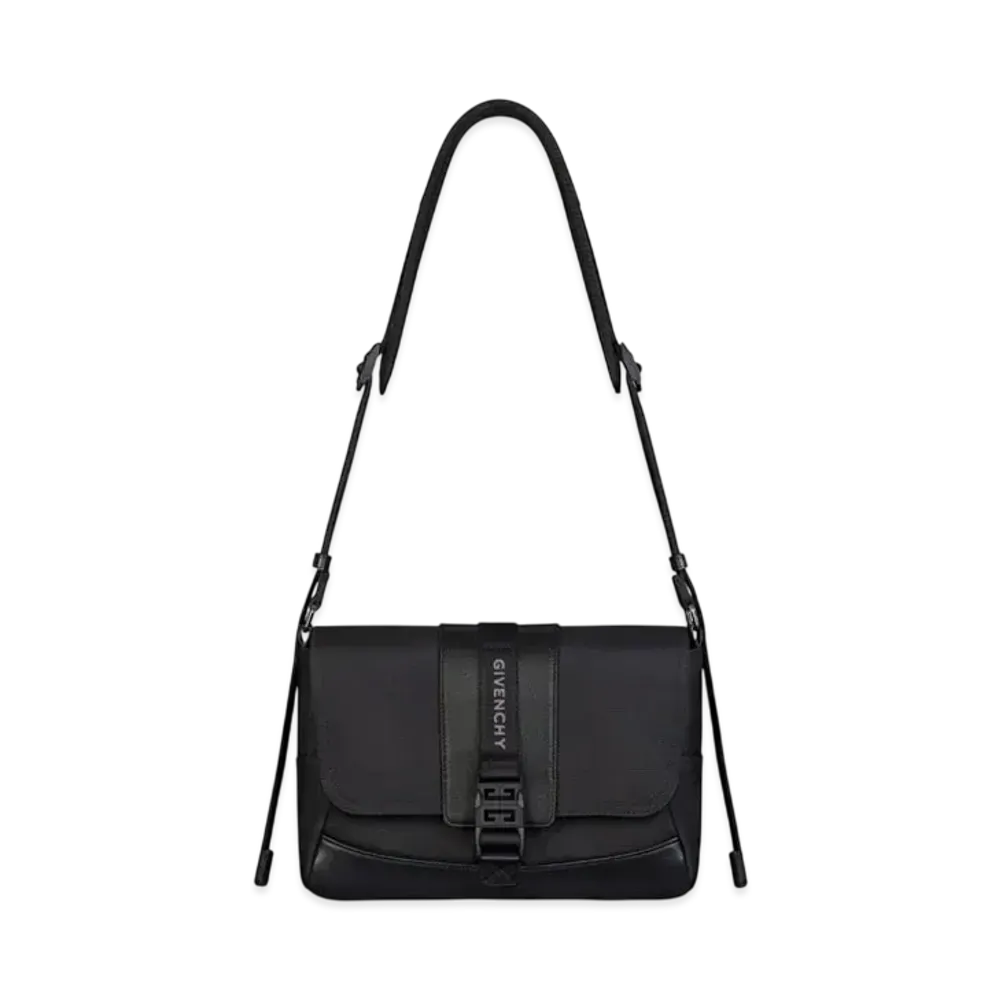 GIVENCHY Small G-Trail Messenger Bag In Nylon and Leather "Black"