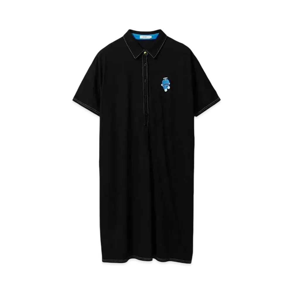 graniph x DORAEMON & Dorami Polo One Piece "Black"