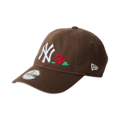 New Era Kids Youth 9Twenty Rose Embroidery New York Yankees "Walnut"