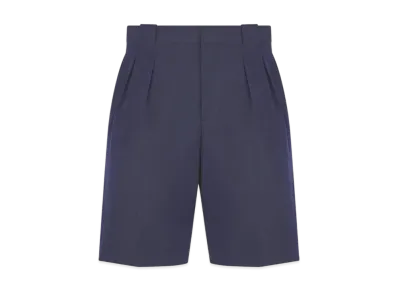 Dior Men's Bermuda Shorts with CD Diamond Embroidery Cotton-Blend Twill "Navy Blue"