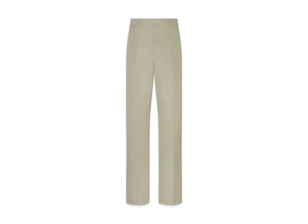 Dior Men's Pants with CD Diamond Embroidery Cotton-Blend Twill "Beige"