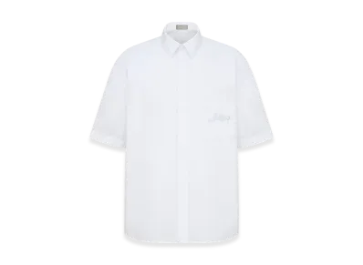 Dior x Lewis Hamilton Short-Sleeve Shirt in Cotton Poplin "White"