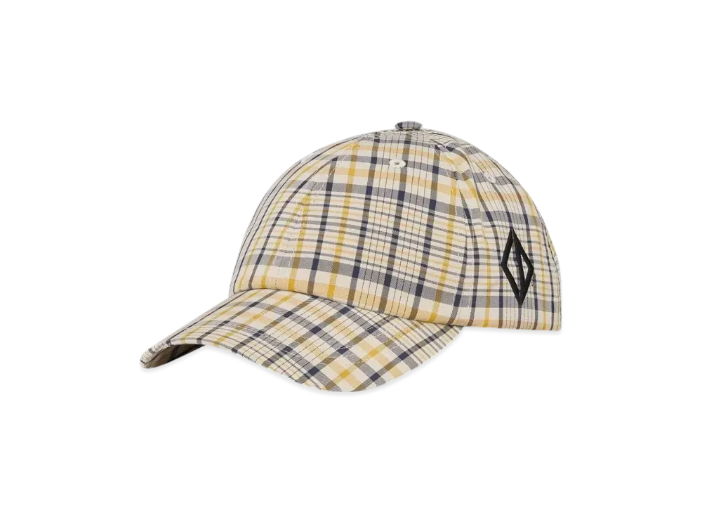 Dior Checkered Cap Cotton Blend "Beige/Yellow/Blue"