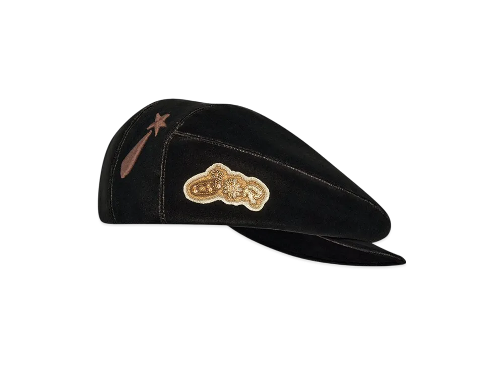 Dior x Lewis Hamilton Flat Cap in Velvet "Brown"