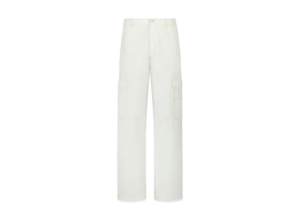 Dior Men's CD Diamond Cargo Jeans Cotton Twill "Ecru"