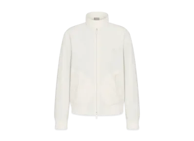 Dior Men's CD Diamond Blouson Jacket Cotton Twill "White"
