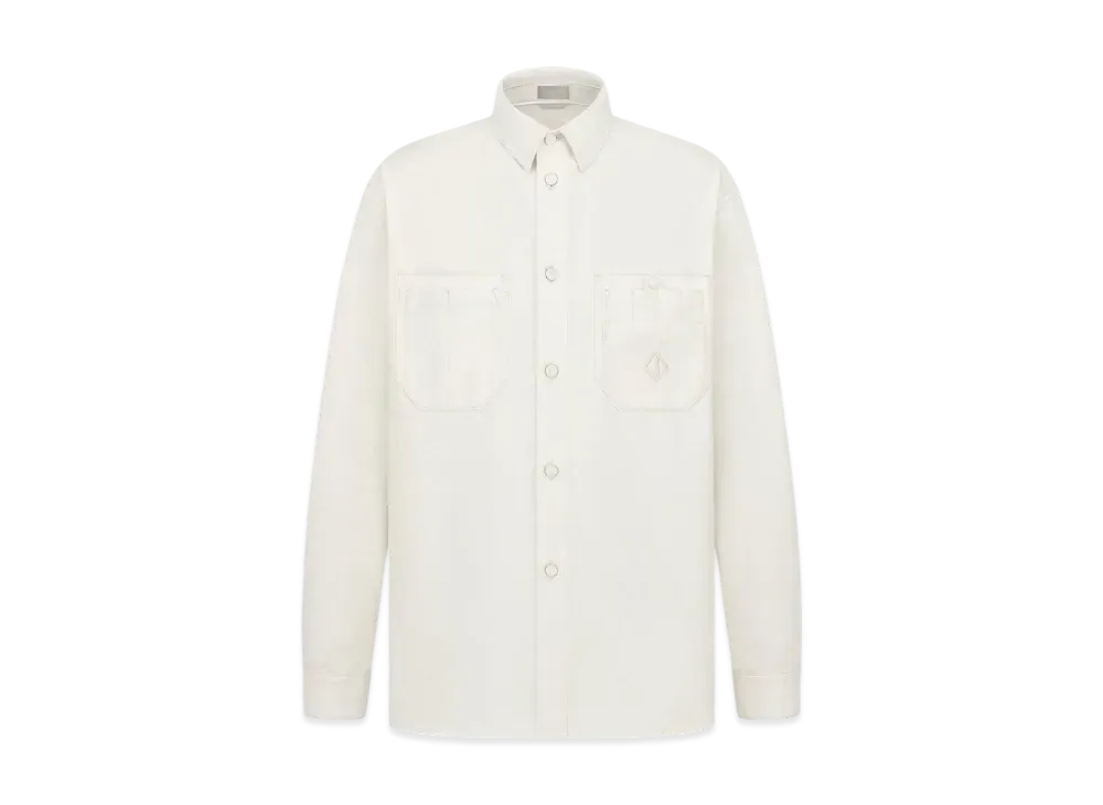 Dior Men's CD Diamond Shirt Cotton Twill "White"