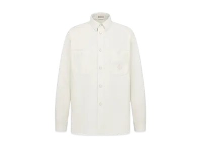 Dior Men's CD Diamond Shirt Cotton Twill "White"