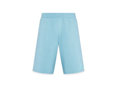 Dior x Lewis Hamilton Bermuda Shorts in Slub Cotton Fleece "Sky Blue"