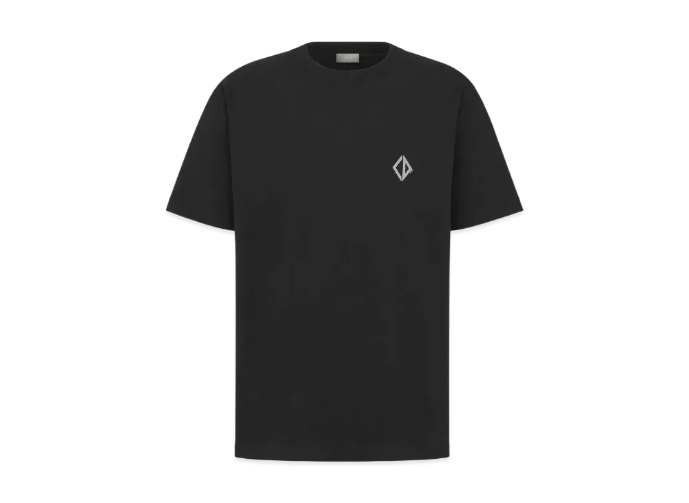 Dior Men's CD Diamond T-Shirt, Relaxed Fit Cotton Jersey "Black"