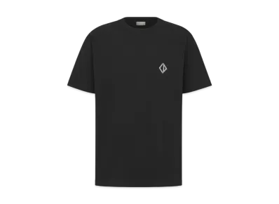 Dior Men's CD Diamond T-Shirt, Relaxed Fit Cotton Jersey "Black"