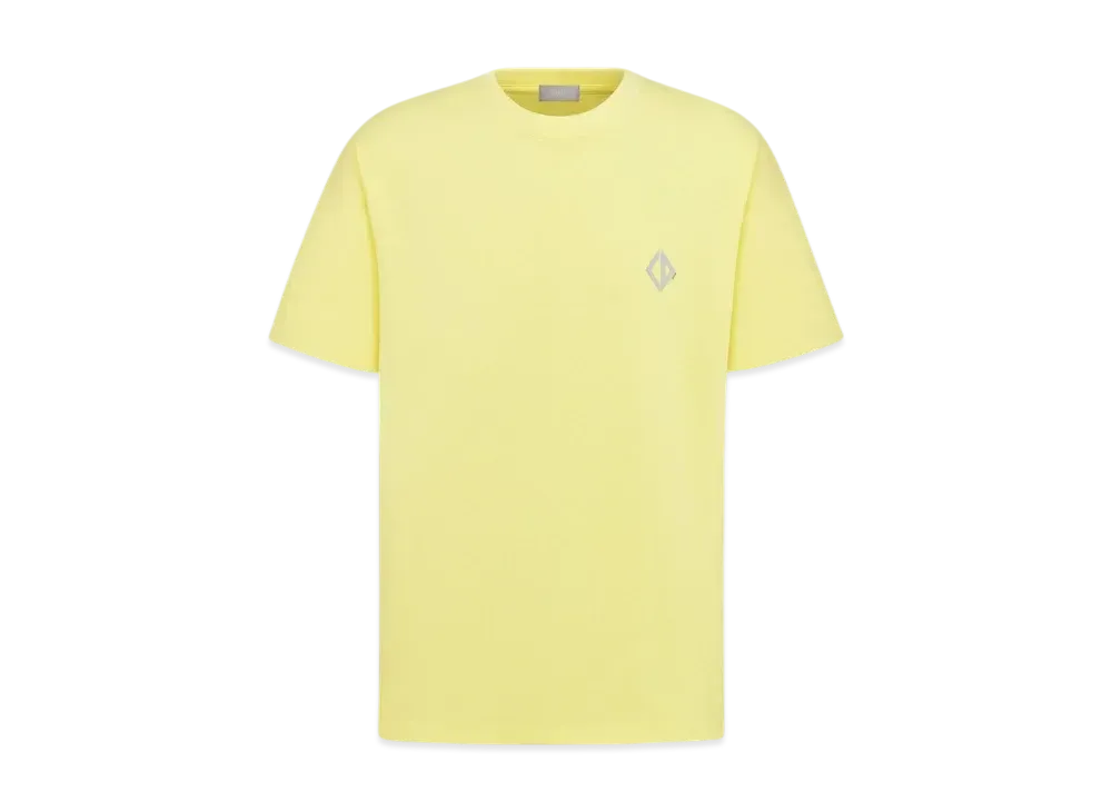 Dior Men's CD Diamond T-Shirt, Relaxed Fit Cotton Jersey "Yellow"