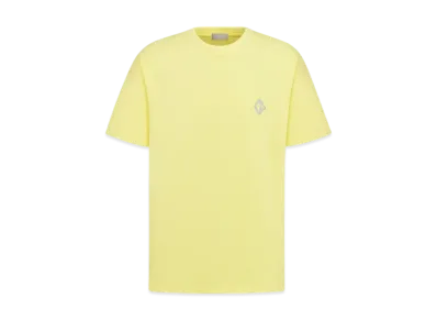 Dior Men's CD Diamond T-Shirt, Relaxed Fit Cotton Jersey "Yellow"