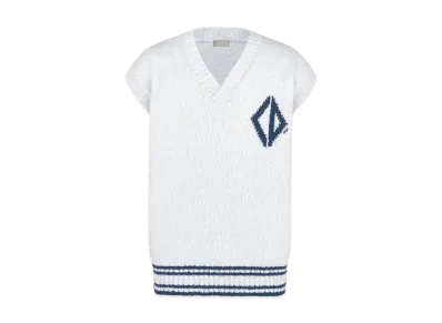 Dior Men's CD Diamond Sweater Vest Cotton Jersey "White"