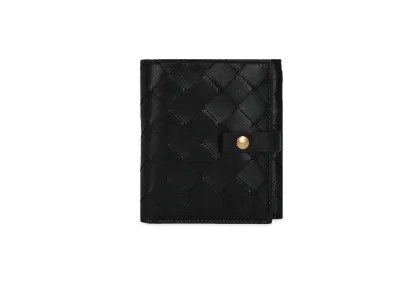 Bottega Veneta Bifold Flap Wallet "Nero"