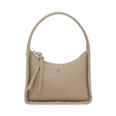 FENDI Mini Fendessence Small Selleria Bag With 264 Hand-Sewn Topstitches "Dove Gray"