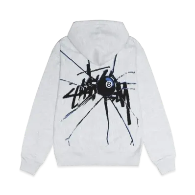 Stussy Shattered Zip Hoodie "Ash Heather"
