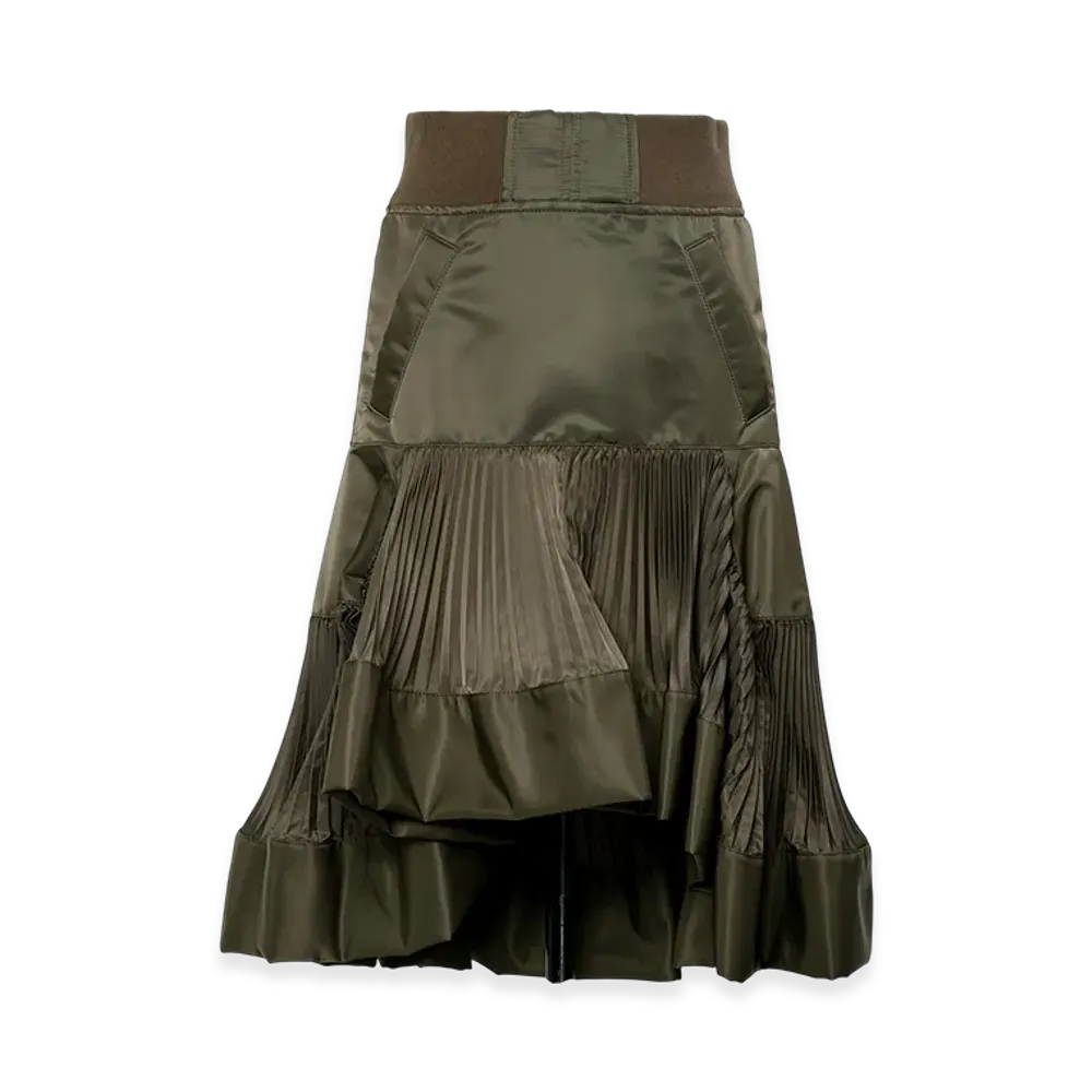 sacai Nylon Twill Skirt "Dark Khaki"