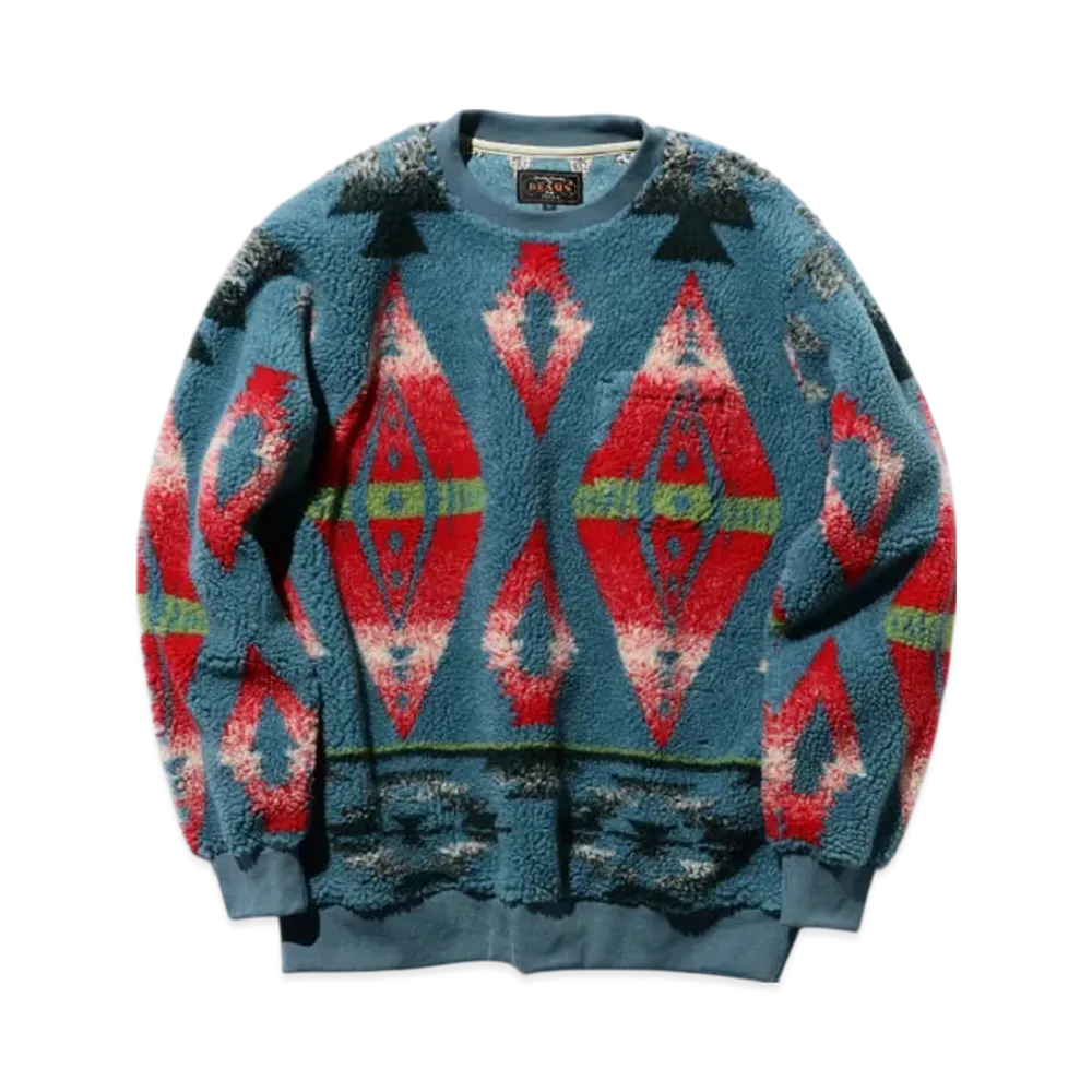 BEAMS Crew Boa Jacquard "Turquoise"