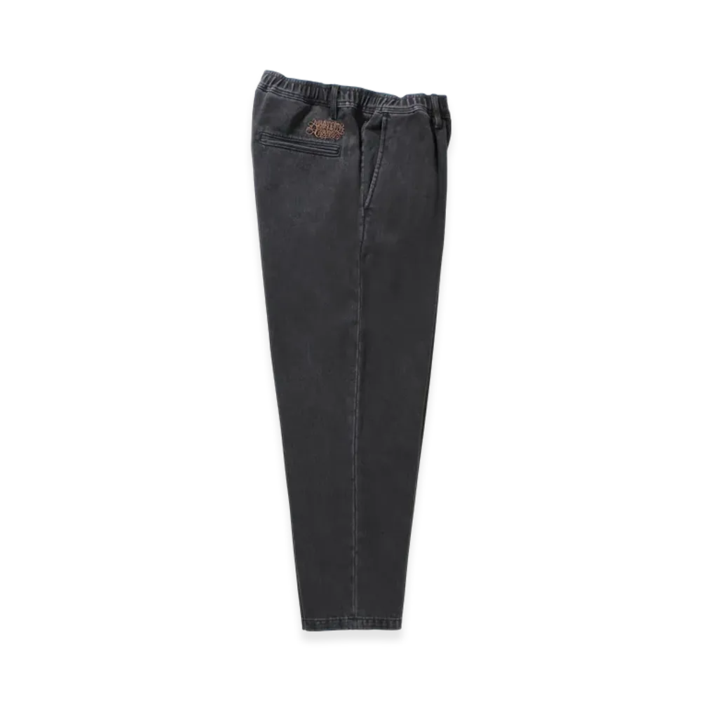 APHRODITEGANG Washed Denim Easy Trousers "Black/Bronze"