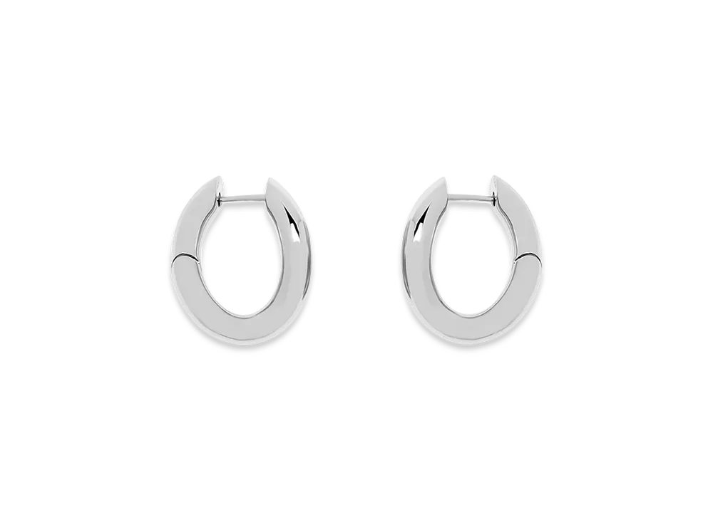 BALENCIAGA Loop XS Earrings "Silver"