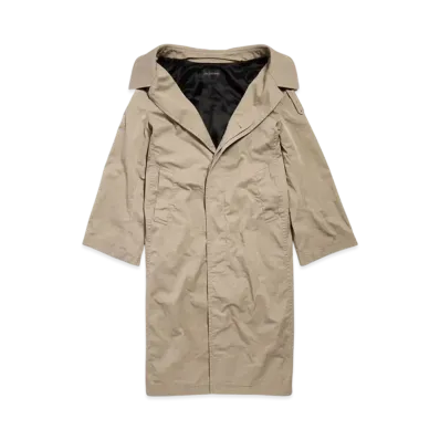 BALENCIAGA Women's Off Shoulder Carcoat "Beige"