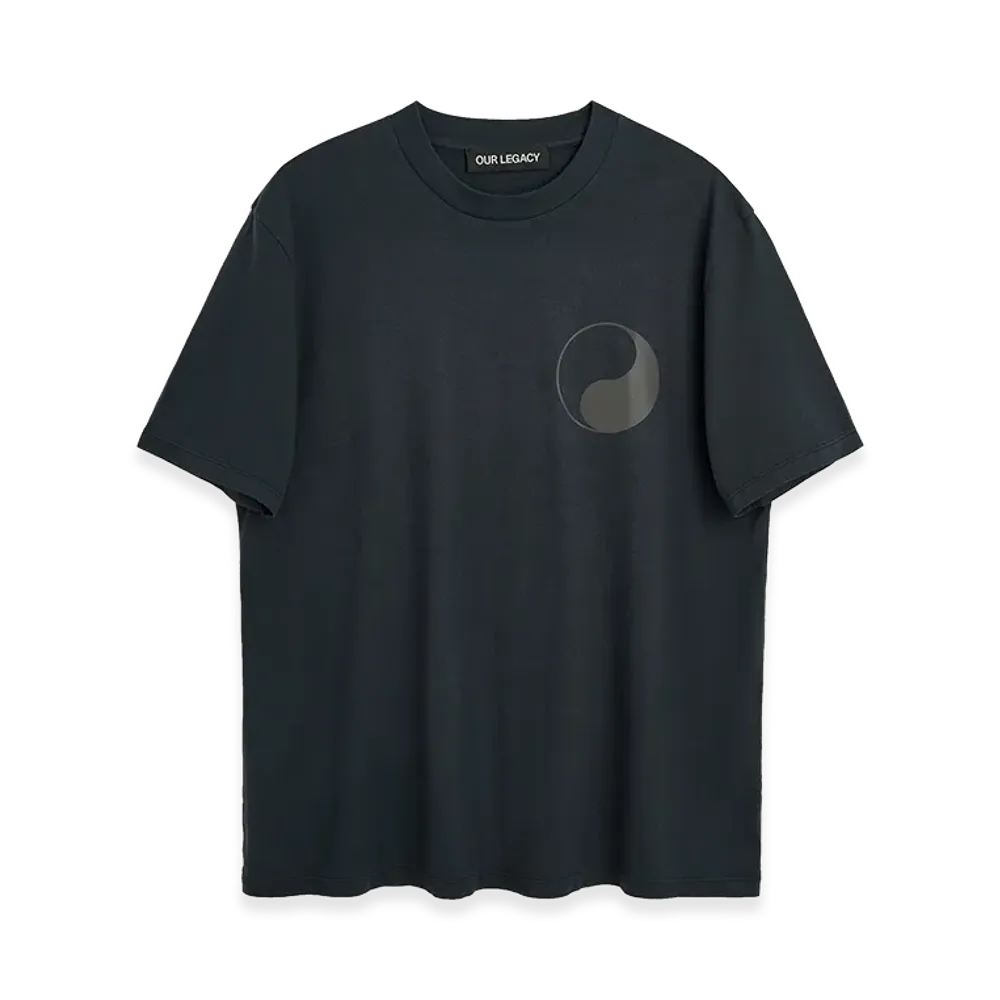 OUR LEGACY Box T-Shirt "Black Reflective Print"