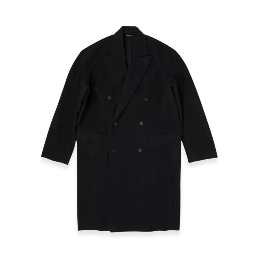BALENCIAGA Raw Edge Coat "Anthracite"