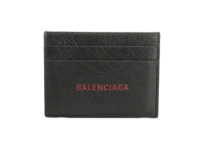 BALENCIAGA Leather Card Holder "Black"