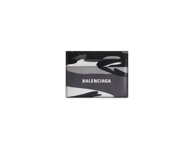 BALENCIAGA Cash Card Holder Camo Print "Grey/Silver"