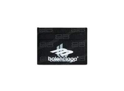 BALENCIAGA Signature Card Holder BB Monogram Coated Canvas "Black"