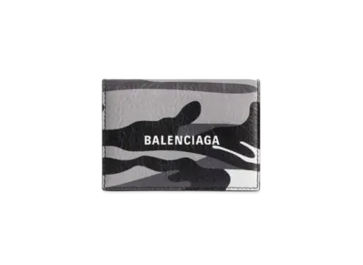 BALENCIAGA Cash Mini Wallet Camouflage Print "Gray"
