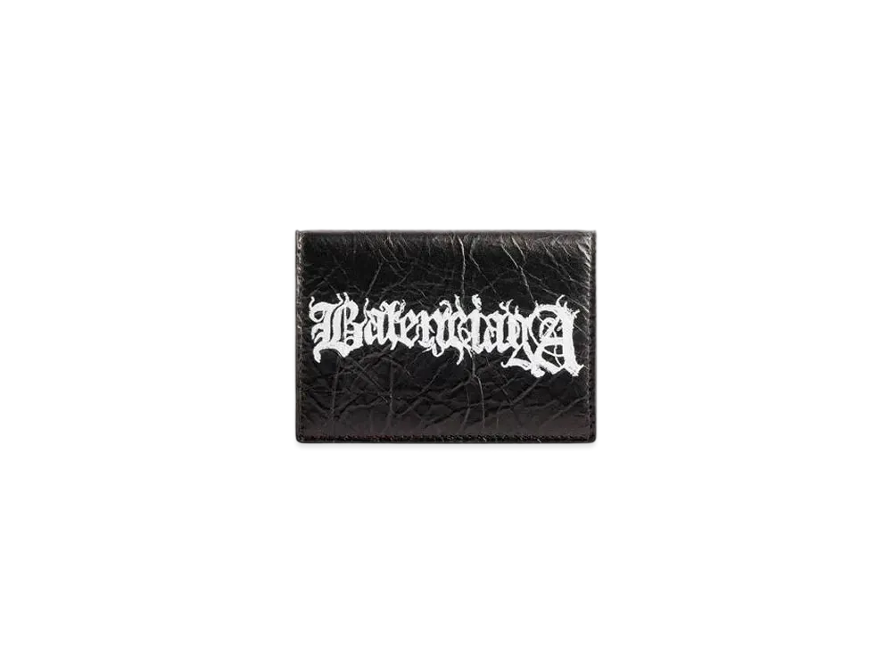 BALENCIAGA Cash Mini Wallet DIY Metal "Black/White"