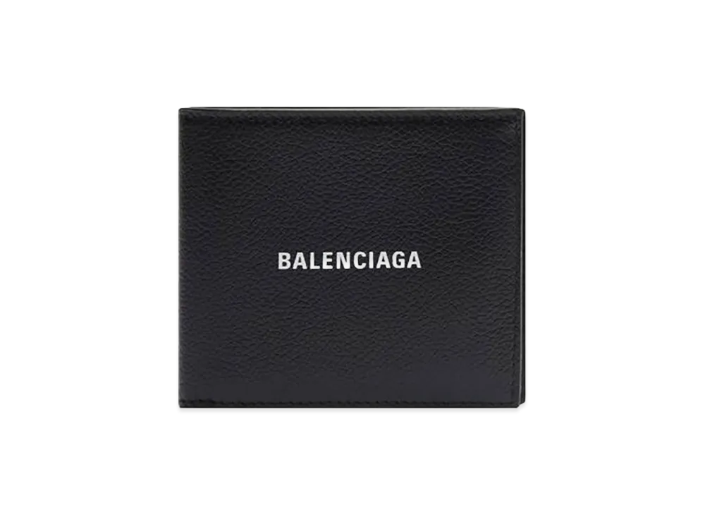 BALENCIAGA Cash Square Folded Coin Wallet "Black"