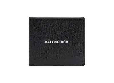 BALENCIAGA Cash Square Folded Coin Wallet "Black"
