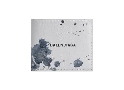 BALENCIAGA Cash Square Folded Coin Wallet "Light Grey"
